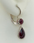 Avonlea Village Garnet Silver Earrings