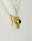 Onyx Flower Earrings