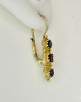Thira Iolite and Garnet Earrings