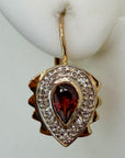Heloise 14k Gold, Garnet and Diamond Earrings