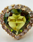 Casanova 14k Gold, Peridot and Diamond Ring