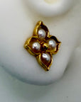14k Pearl Blossom Earrings