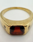 14k La Vie en Rose Garnet and Diamond Ring