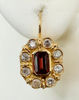 14k La Traviata Garnet and Diamond Earrings (.44ct)