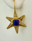 Star of David 14k Gold and Lapis-lazuli Earrings