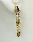 Columbina Amethyst and Pearl Earrings