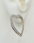 14kジュリエットダイヤモンドハートピアス(.60ct)