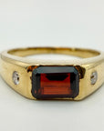 14k La Vie en Rose Garnet and Diamond Ring