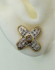 14k Diamond Pinwheel Earrings (.33ct)