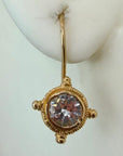 14k Terpsichore White Sapphire Earrings