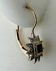 Astral 14k Gold, Sapphire and Diamond Earrings