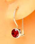 Sol Invictus Garnet Silver Earrings