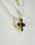 Domenica of Lombardy Garnet and Lapis Earrings