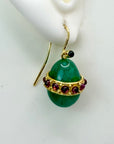 Aventurine Egg Earrings