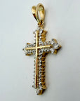 14k Galilee Diamond Cross Pendant