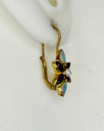 Mary Crawford Garnet, Opal and Pearl Earrings