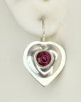 Dear Heart Garnet Earrings