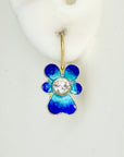 Blue Heath Flower Earrings