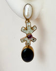 Paris World Exhibition Onyx Earrings