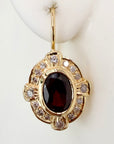 Covent Garden 14 Gold, Diamond and Garnet Earrings