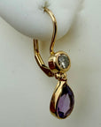14k Anastasia Amethyst and Diamond Earrings (.50ct)