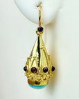 Princess Sophia Turquoise and Garnet Earrings
