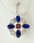Lapis Cross Earrings