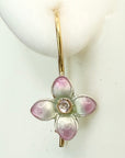 Flower Power 14k Gold and Cubic Zirconia Earrings