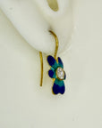 Blue Heath Flower Earrings