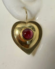 Dear Heart Rhodolite Garnet Earrings
