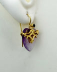 Julietta Amethyst Heart Earrings