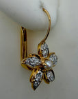 14k Phoebe Diamond and Pearl Earrings (.60ct)