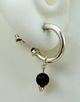 Tears of Eve Garnet Silver Earrings
