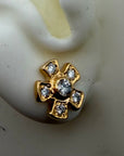 14k Diamond Posy Earrings (.31ct)