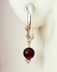 Tears of Eve Garnet Silver Earrings