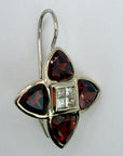 14k Garnet and Diamond Minuet Earrings