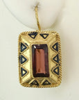 Anne Boleyn 14k Gold and Garnet Earrings
