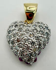 14k Isolde Diamond and Ruby Pendant