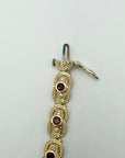 14k Queen Hera Garnet & Diamond Bracelet
