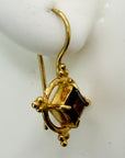 14k Garnet Star Earrings