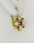 Lady Montague Garnet and Pearl Earrings