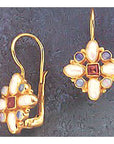 Guinevere 14k Gold, Garnet, Pearl and Opal Earrings