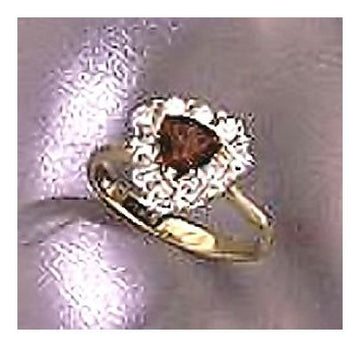 14k Amore Garnet and Diamond Ring