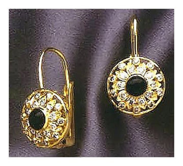 14k Onyx and Diamond Earrings (.55ct)