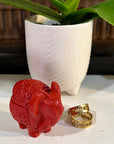 Imperial Cinnabar Miniature Elephant Box