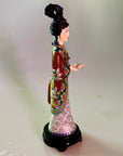 Red Chamber Cloisonne Statue Holding Book