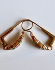 St Patrick 14k Gold, Ruby, Emerald and Garnet Earrings