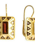 Anne Boleyn 14k Gold and Garnet Earrings
