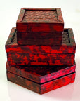 Set of Bamboo Trinket Boxes