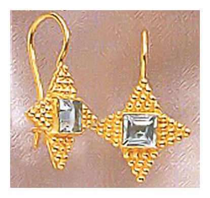 Alexandrian Topaz Star Earrings